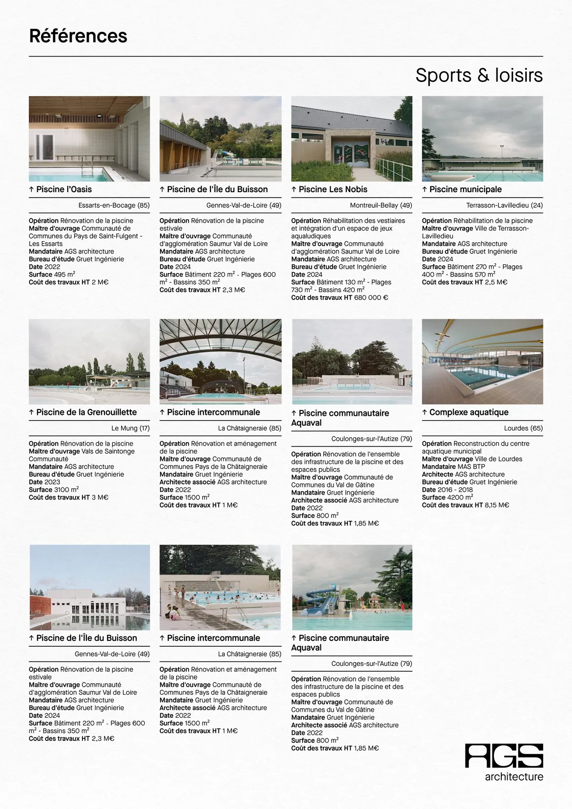 Site internet et gabarits de documents pour AGS Architecture