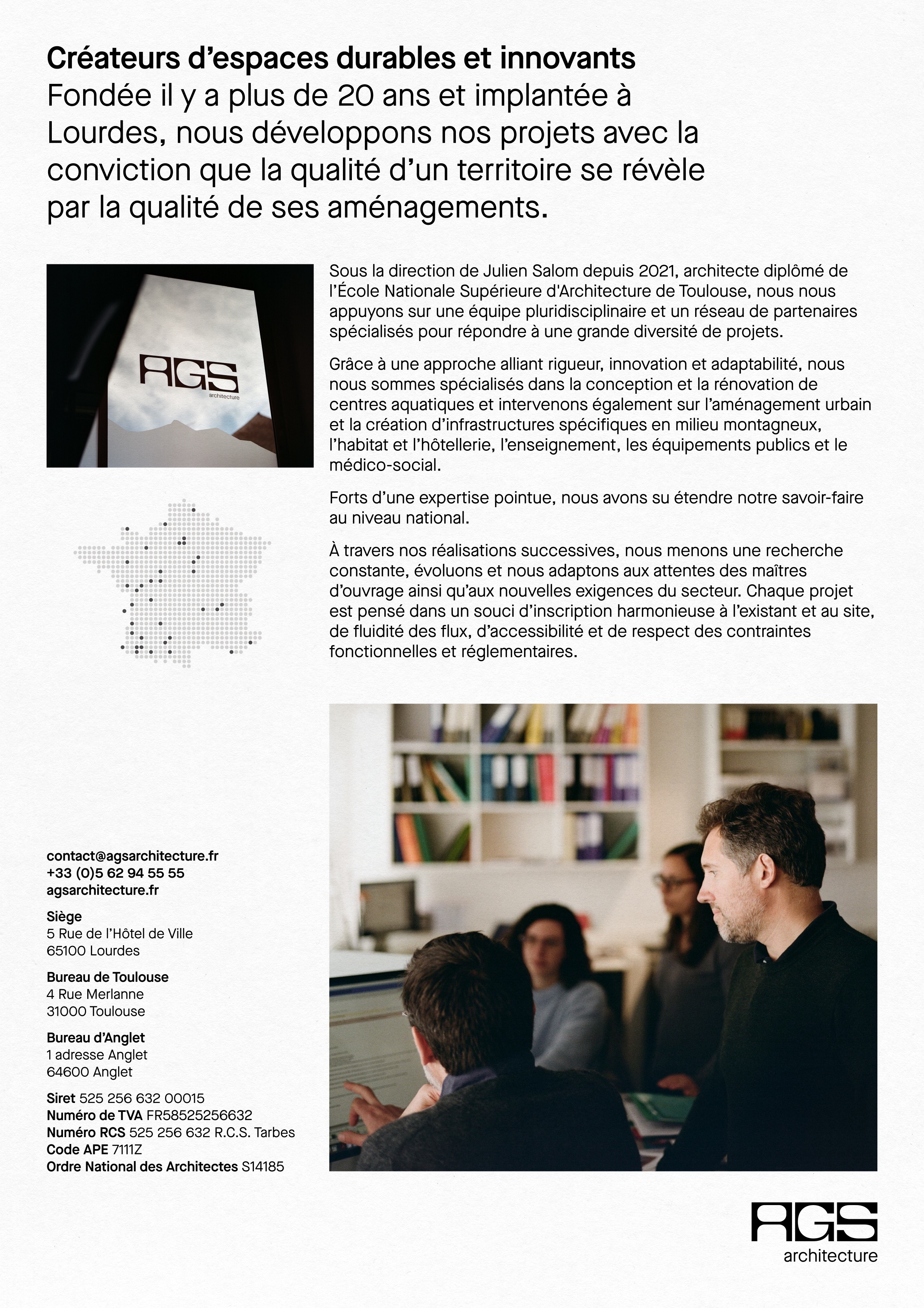 Site internet et gabarits de documents pour AGS Architecture