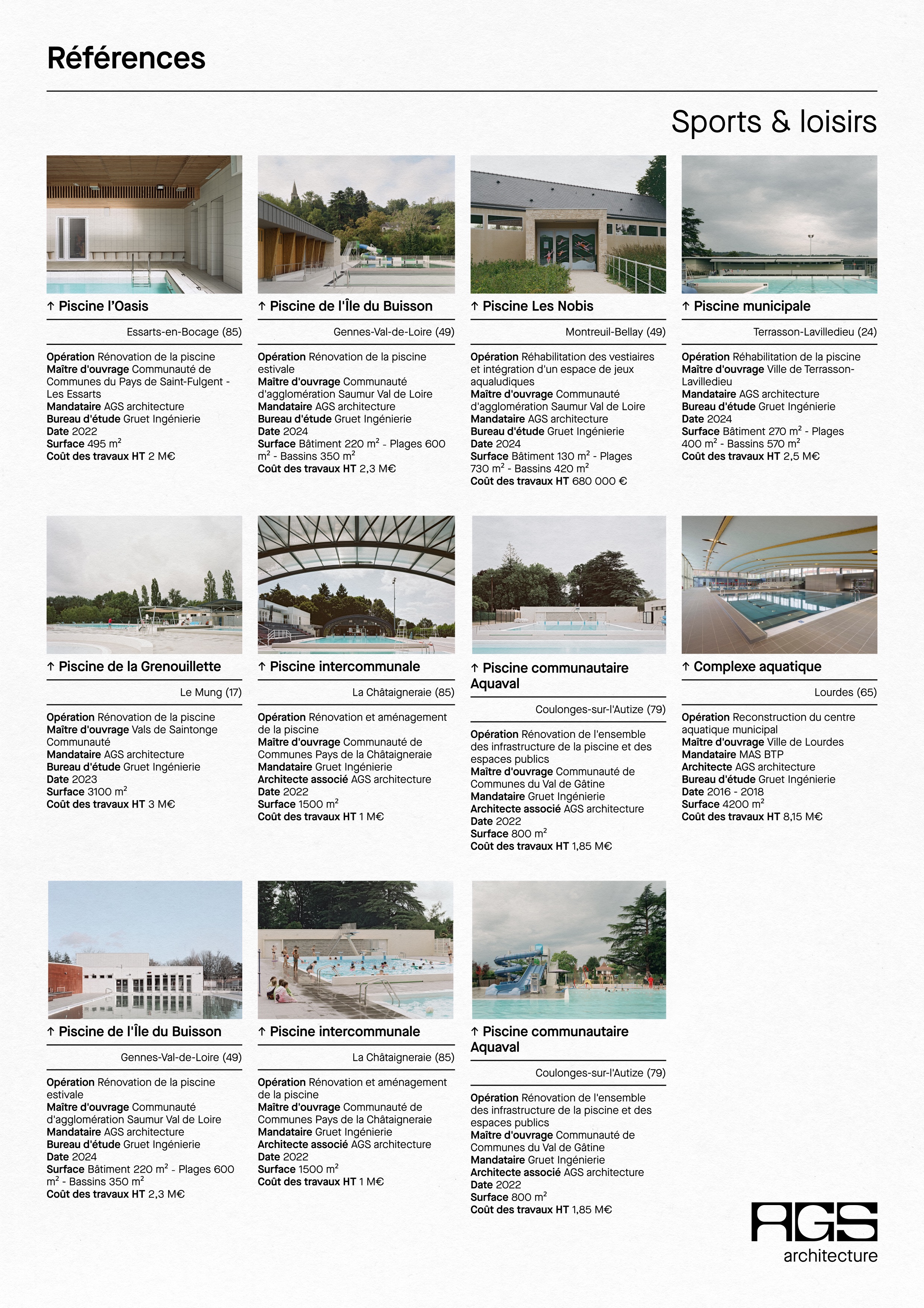 Site internet et gabarits de documents pour AGS Architecture