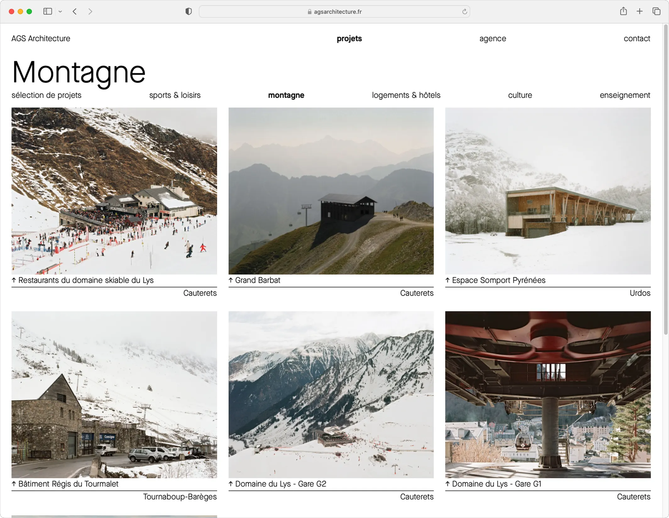 Site internet et gabarits de documents pour AGS Architecture